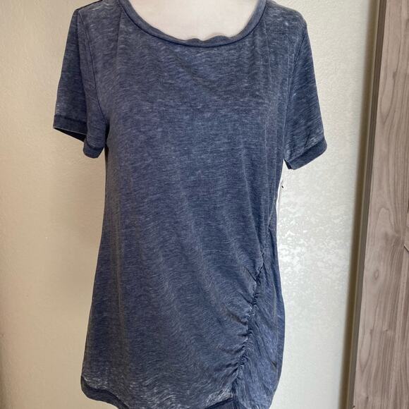NWT Susina medium ruched burnout tee - Picture 2 of 6
